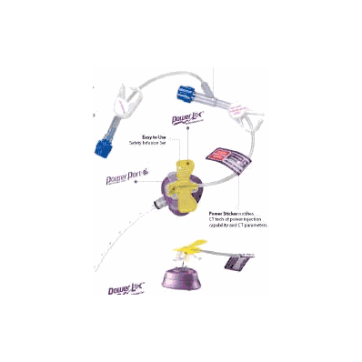 PowerLoc Power-Injectable Infusion Set, 19 Gauge x 0.75" with Y-Injection Site 