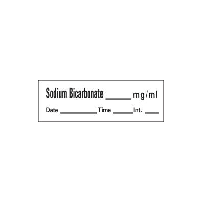 Pre-printed Label Barkley Drug Label Bicarbo