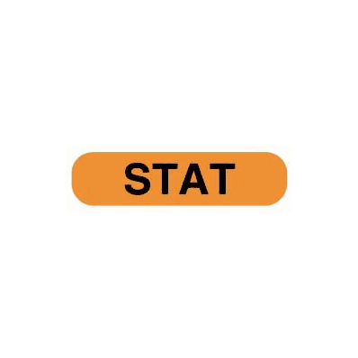 Pre-printed Label, 1-1/4 X 5/16", Orange