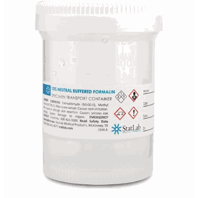 Prefilled Formalin Container, 60 mL Fill in 120 mL (4 oz.)