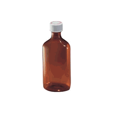 Prescription Bottle, Oval 2 Oz. Amber - Vial,