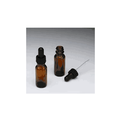 Prescription Dropper Bottle, Amber Glass
