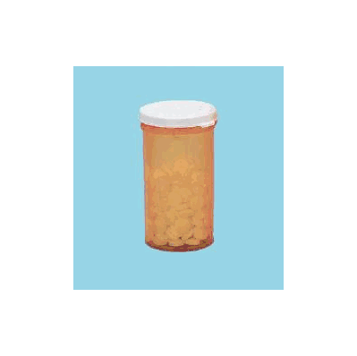 Prescription Vial, 20 Dram, Snap Cap, Clear Amber by Health Care Logistics