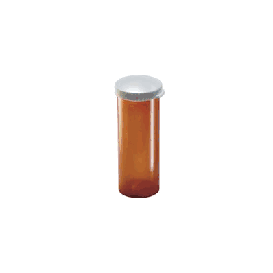 Prescription Vial, 30 Dram, Screw-Loc, Amber by E.D. Luce Prescription Pack