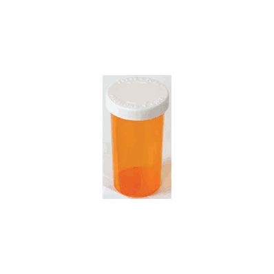 Prescription Vial, 6 Dram, Child Resistant Cap, Amber by Apothecary