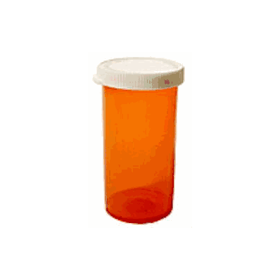 Prescription Vial, 6 Dram, Without Graduation, Amber, Snap Cap
