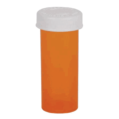 Prescription Vial, 8 Dram Amber, Child Resistant Cap