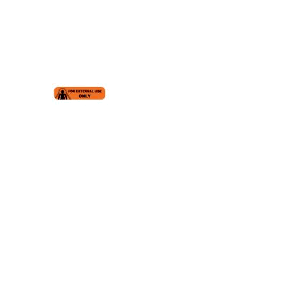 Printed Auxiliary Label, For External Use Only, 1-1/2" X 3/8"