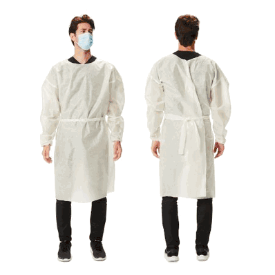 Procedure Gown, X-Large, LEVEL 2 AAMI Disposable, YELLOW