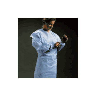 Protective Gown Spunbond / Poly Blue - Gown,