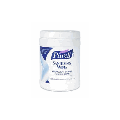 Purell 9113-03 Sanitizing Skin Wipe Purell Canister BZK (Benzalkonium Chloride) Citrus Scent 270ct/tub