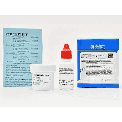 PYR Test Kit, Includes: PYR Test disks, 5 mL chromogenic solution (PYR reagent)