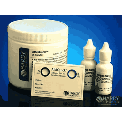 Rapid Test Kit, 25 Test Card Format Microbial Identification Candida albicans