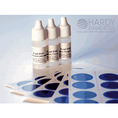Rapid Test Kit, 50 Tests Latex Agglutination Test for the identification of the E. coli O157 serotype
