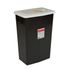 18 Gallon RCRA Waste Container, Black Base / White Lid, Free Standing Non-Locking Lid Vertical Entry PGII Waste Can Style, sold as 5/Case by SharpSafety, Cardinal 8618RC <br><br><font color="red"><b>BACK TO THE PRODUCT TABLE, <a href="https://www.aaawholesalecompany.com/needles-and-syringes-sharps-collectors-18-gallon-waste-containers.html">CLICK HERE</a></b></font>