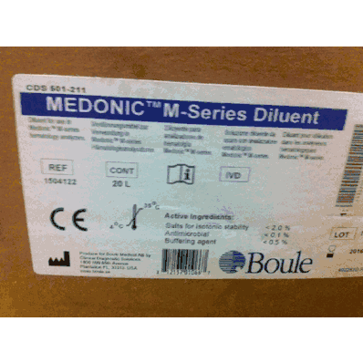 Reagent, 20 Liter Diluent Liquid for CDS Medonic M Series
