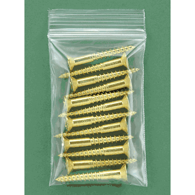 Reclosable Bags, 2 x 3", 2 Mil, Zip Lock or