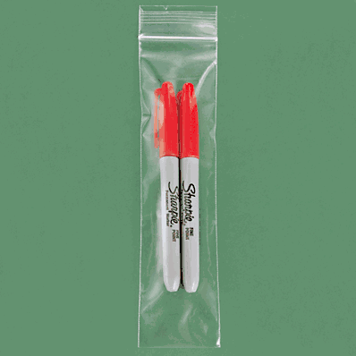 Reclosable Bags, 2 x 8", 2 Mil, Zip Lock or