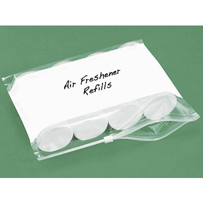 Reclosable Bags, 3 Mil White Block Slider Z
