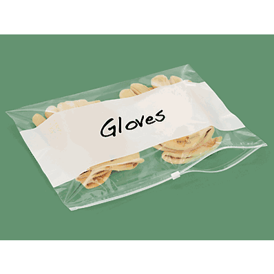 Reclosable Bags, 3 Mil White Block Slider Z