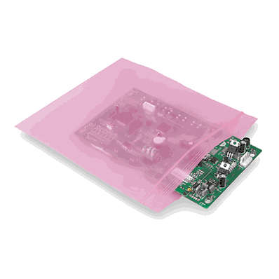 Reclosable Bags, 4 Mil Anti-Static, 8 x 8",