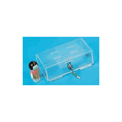 Refrigerator Storage Box Acrylic Clear, Hinged Single Lock