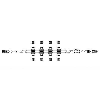 Regularbore tubing, 15", 3 mL priming