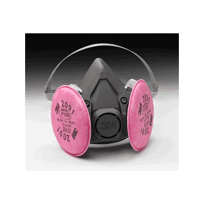 Respirator, Half-mask, W/P100 Filters, Lrg -