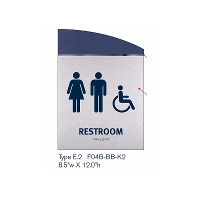 Restroom Signs By Takeform - Sign, RestroOm I