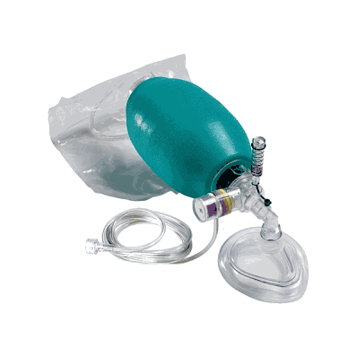 Resuscitator, Bag, Adult Mask, Reserv Bag