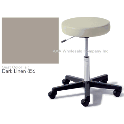 Air Lift Stool, with Soft Rubber Casters, DARK LINEN