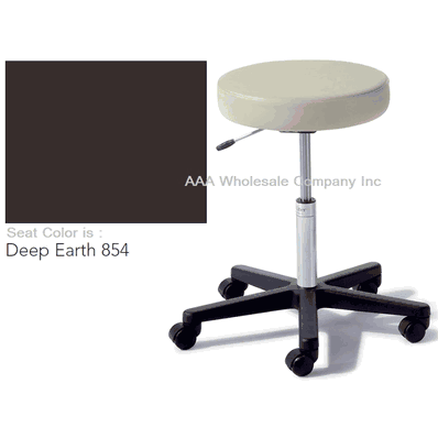 Air Lift Stool, with Soft Rubber Casters, DEEP EARTH
