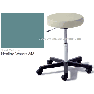 Air Lift Stool, with Soft Rubber Casters, HEALING WATER