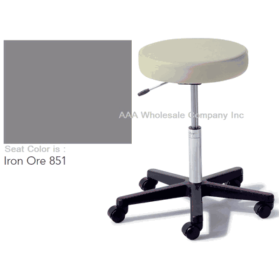 Air Lift Stool, with Soft Rubber Casters, IRON ORE
