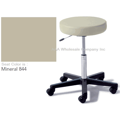 Air Lift Stool, with Soft Rubber Casters, MINERAL