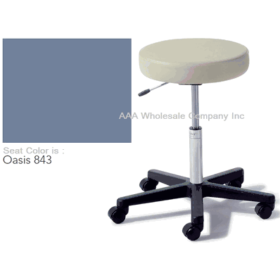 Air Lift Stool, with Soft Rubber Casters, OASIS