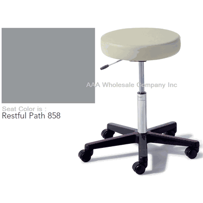 Air Lift Stool, with Soft Rubber Casters, RESTFUL PATH