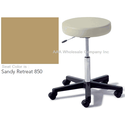 Air Lift Stool, with Soft Rubber Casters, SANDY RETREAT