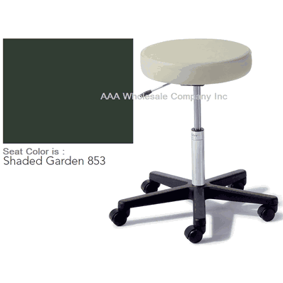Air Lift Stool, with Soft Rubber Casters, SHADED GARDEN