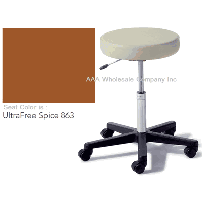 Air Lift Stool, with Soft Rubber Casters, UltraFree SPICE