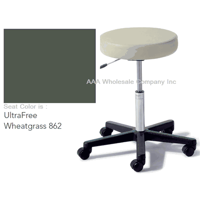Air Lift Stool, with Soft Rubber Casters, UltraFree WHEATGRASS