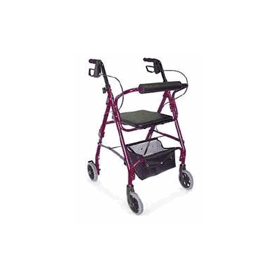 Rollator Burgundy - Walker, Rollator W/Seat A