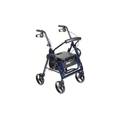 Rollator Duet Blue Transport Chair - Walker,