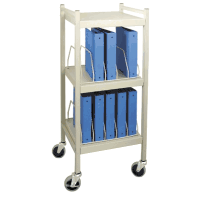 Rolling Ring Binder Cart, 15.5" X 18.25" X 41.5"