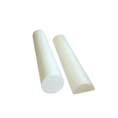 Round Foam Roller, 6" x 12", Color: White