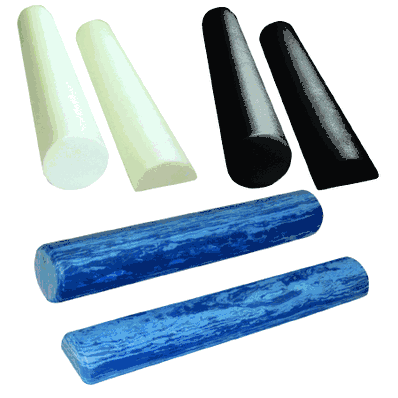 Round Foam Roller, 6" x 36", Color: Black