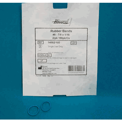 Rubber Band Sterile, #8, 7/8" x 1/16"