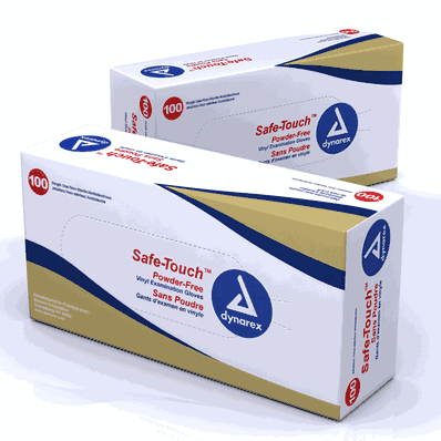 Safe-Touch Vinyl Exam Glove Powder Free - 10/