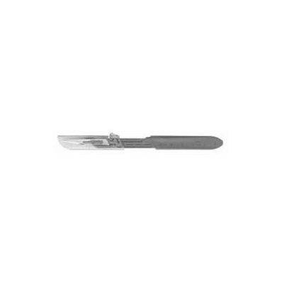 Safety Scalpel, Size 15, Stainless Steel/Plastic