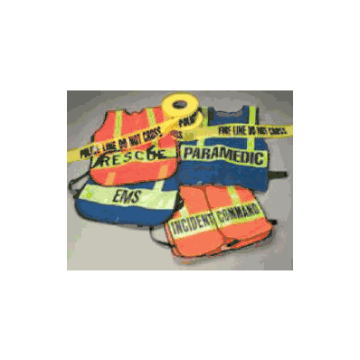 Safety Vest Ems Command Orange With Lime Stri